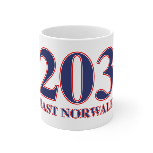 203 East Norwalk Red, White & Blue Mug 11oz