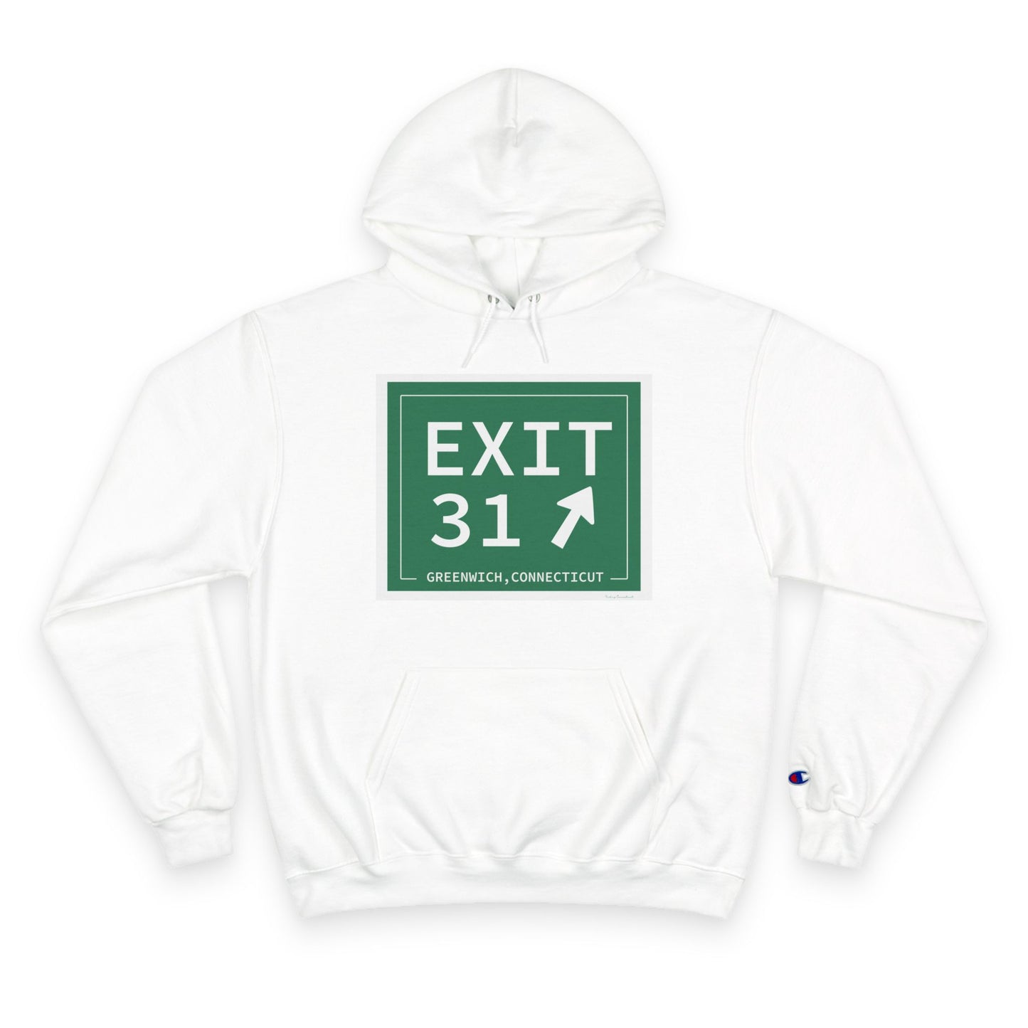 Vintage Exit 31 Merritt Parkway Sign Champion Hoodie