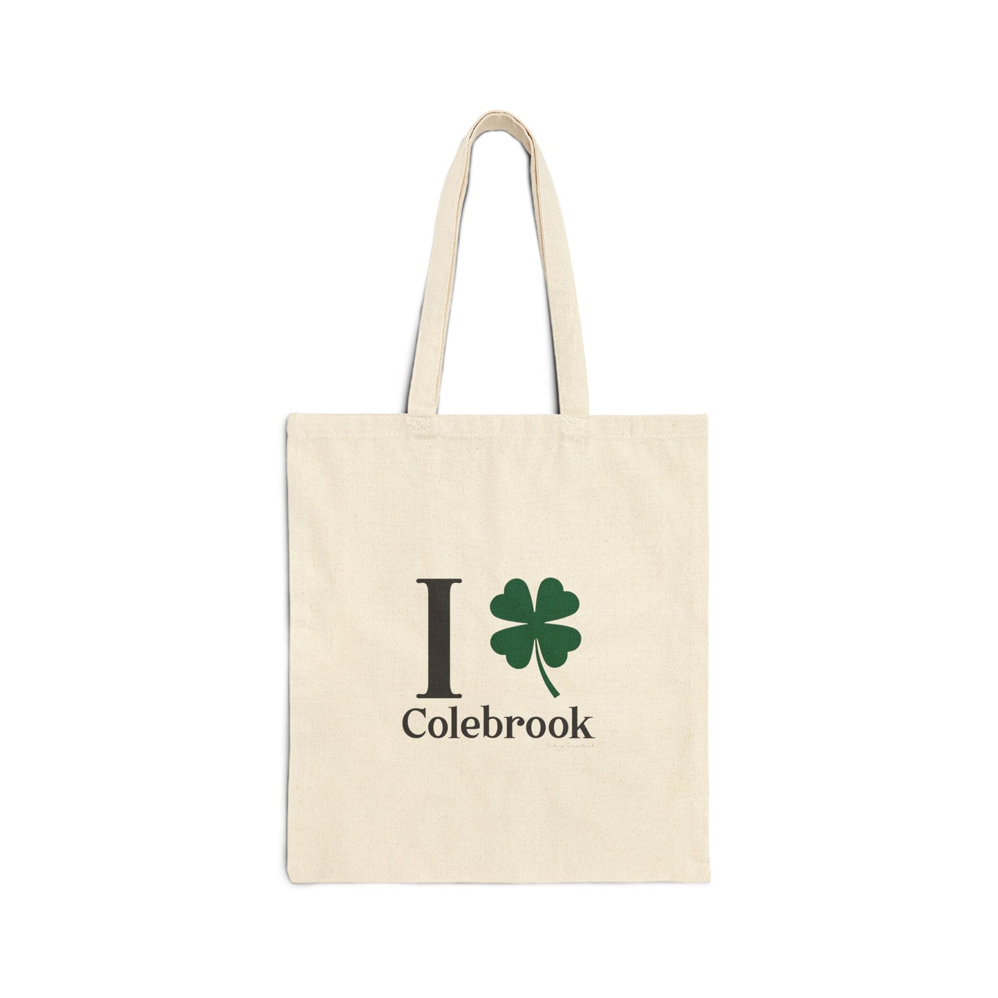 Colebrook Connecticut St. Patrick’s Day Flag Cotton Canvas Tote Bag