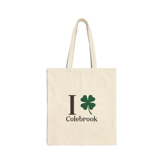 Colebrook Connecticut St. Patrick’s Day Flag Cotton Canvas Tote Bag