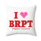 I Heart BRPT Spun Polyester Square Pillow