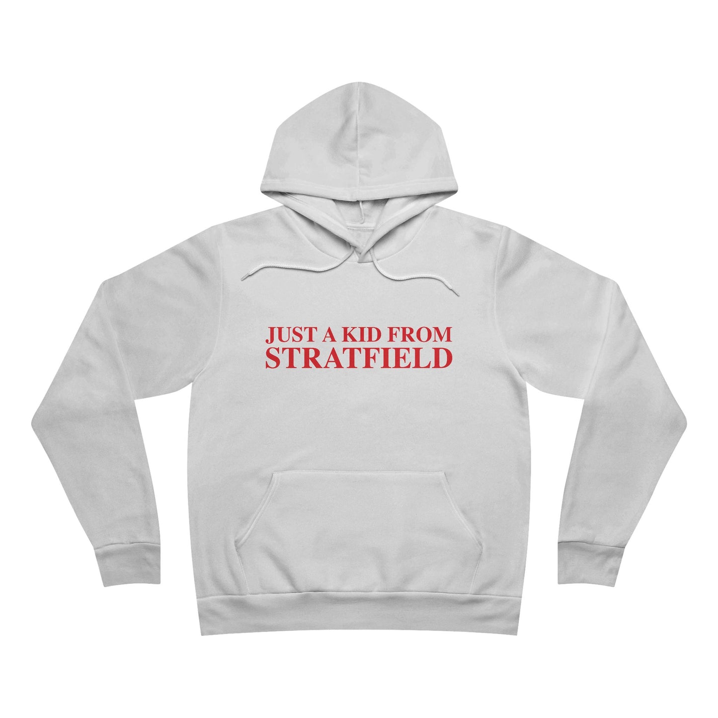Just a kid from Stratfield Unisex Sponge Fleece Pullover Hoodie