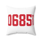 06851 Norwalk Connecticut Zip Code Spun Polyester Square Pillow