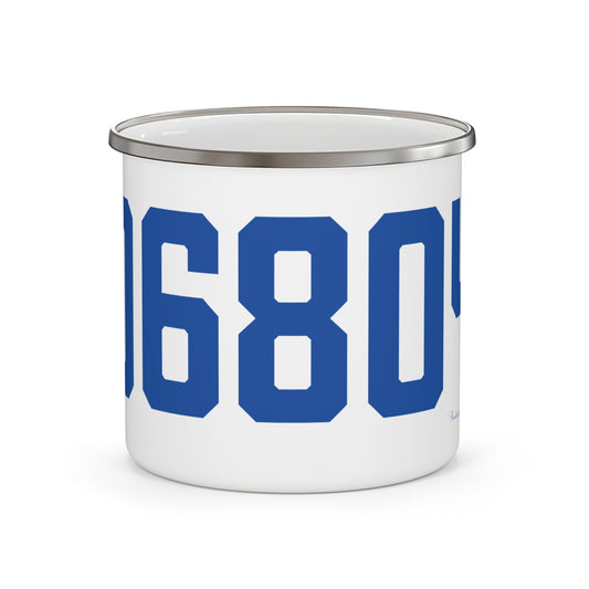 06804 Brookfield Connecticut Zip Code Enamel Camping Mug