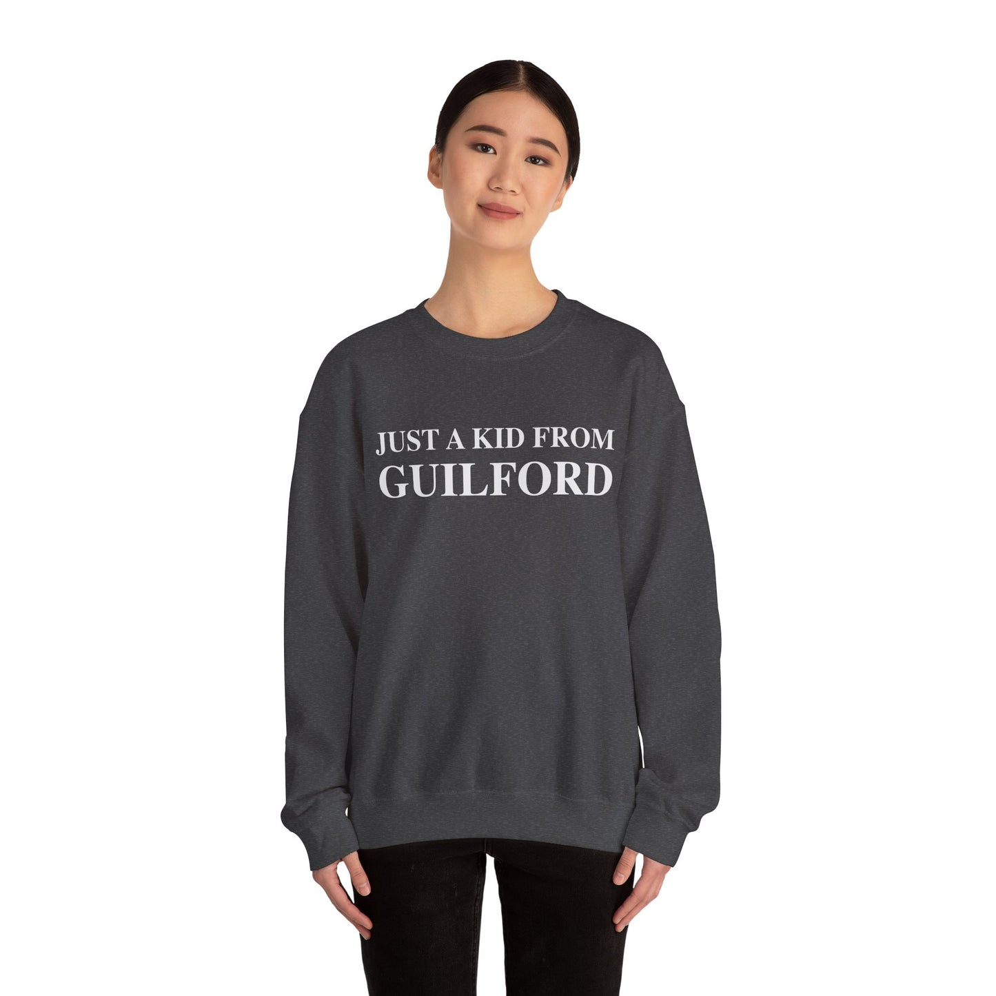 Just a kid from Guilford Unisex Heavy Blend™ Crewneck Sweatshirt