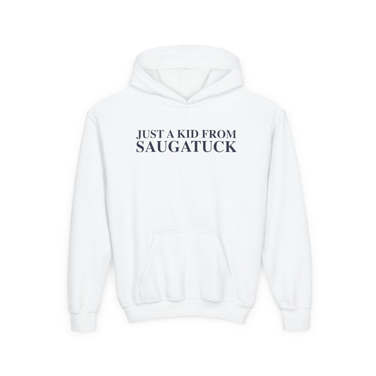 Just a kid from Saugatuck Youth Heavy Blend Hooded Sweatshirt