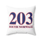 203 South Norwalk Red, White & Blue Spun Polyester Square Pillow