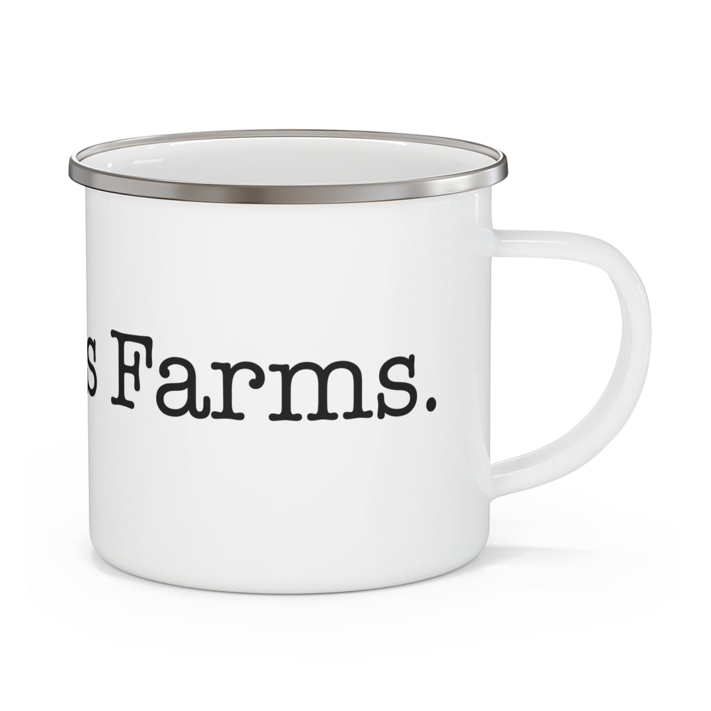I Heart Greens Farms. Enamel Camping Mug