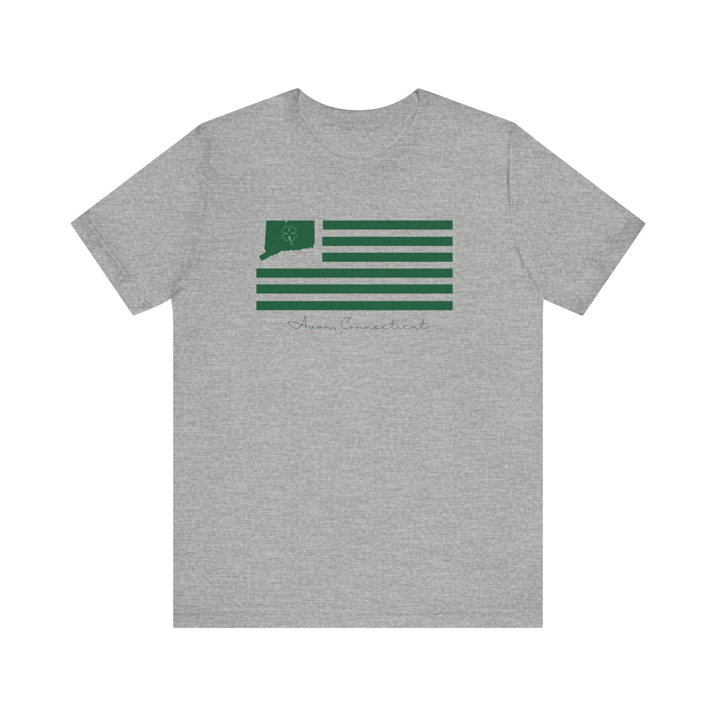 Avon Connecticut St Patrick’s Day Flag Unisex Jersey Short Sleeve T-Shirt