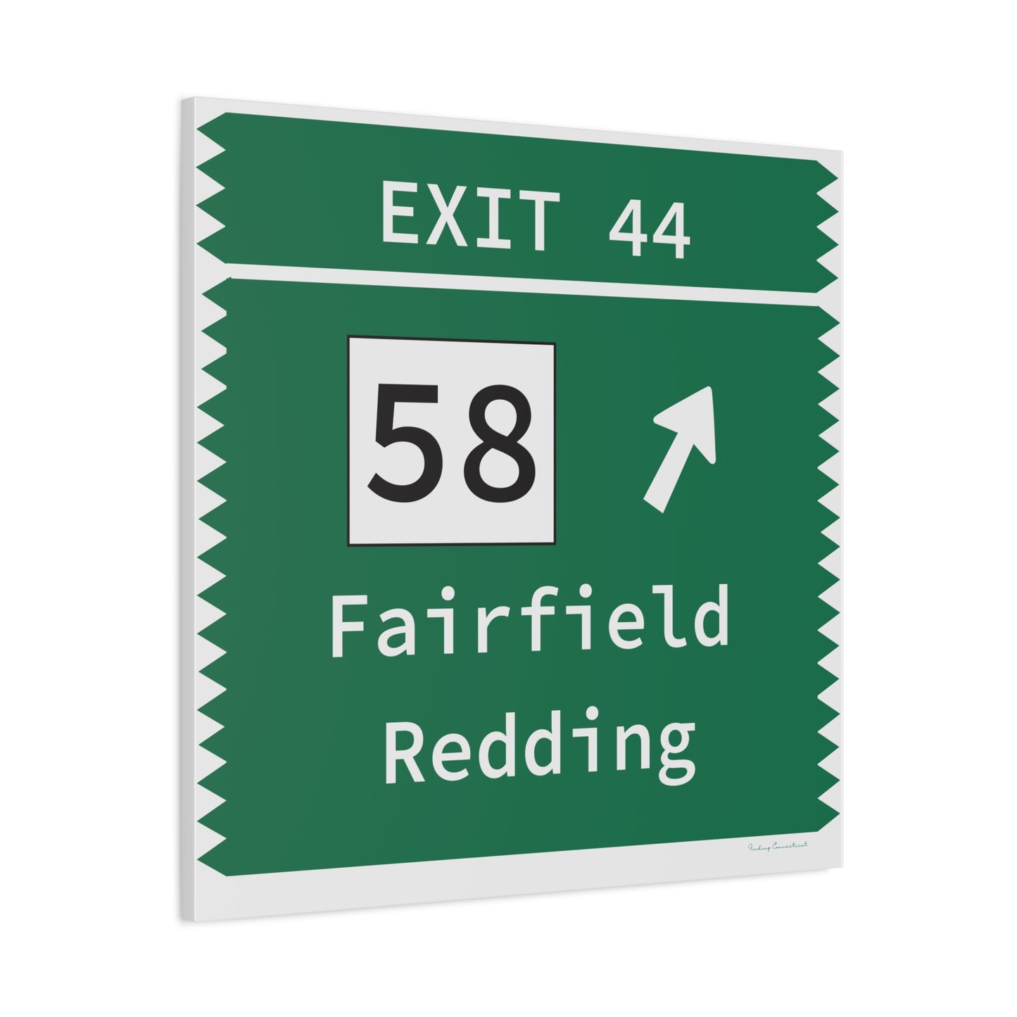 Vintage Merritt Parkway Exit 44 Sign Matte Canvas, Stretched, 1.25"