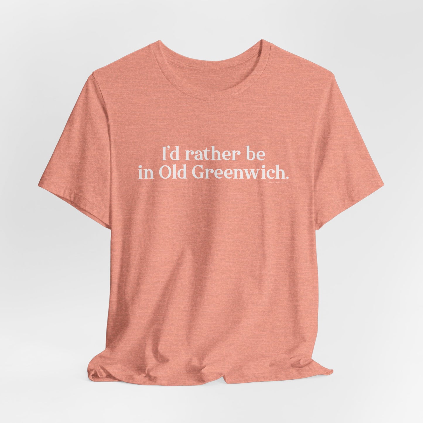 I’d rather be in Old Greenwich Unisex Jersey Short Sleeve T-Shirt