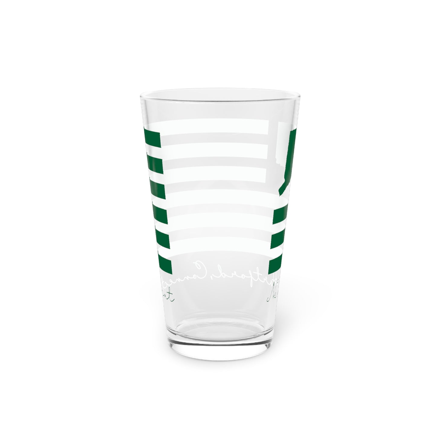 New Hartford Connecticut St. Patrick’s Day Flag Pint Glass, 16oz
