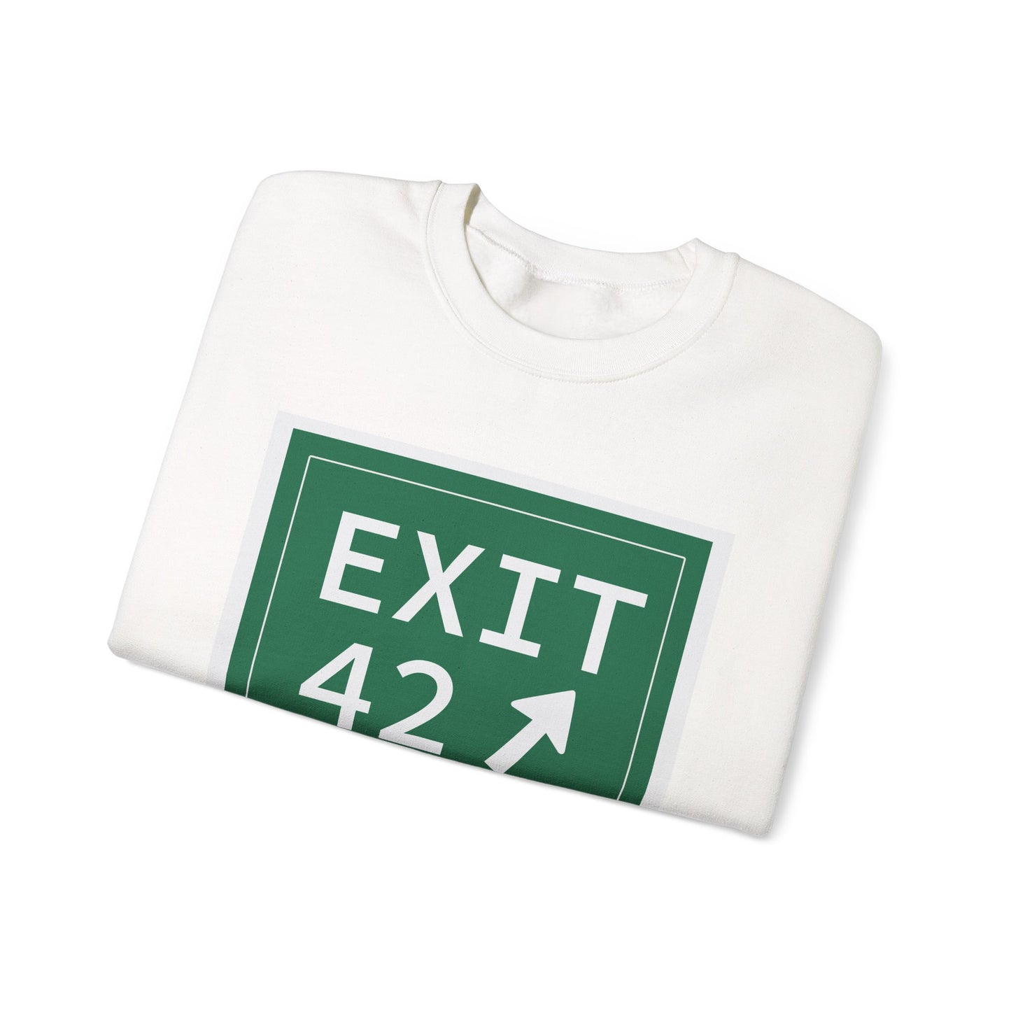 Vintage Exit 42 Merritt Parkway Sign Unisex Heavy Blend™ Crewneck Sweatshirt