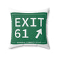 Vintage Exit 61 WCP Sign Spun Polyester Square Pillow