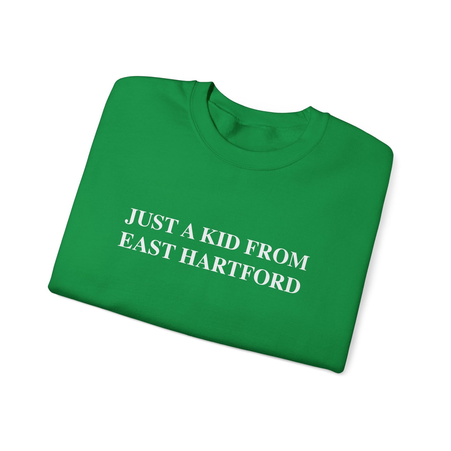 Just a kid from East Hartford Unisex Heavy Blend™ Crewneck Sweatshirt