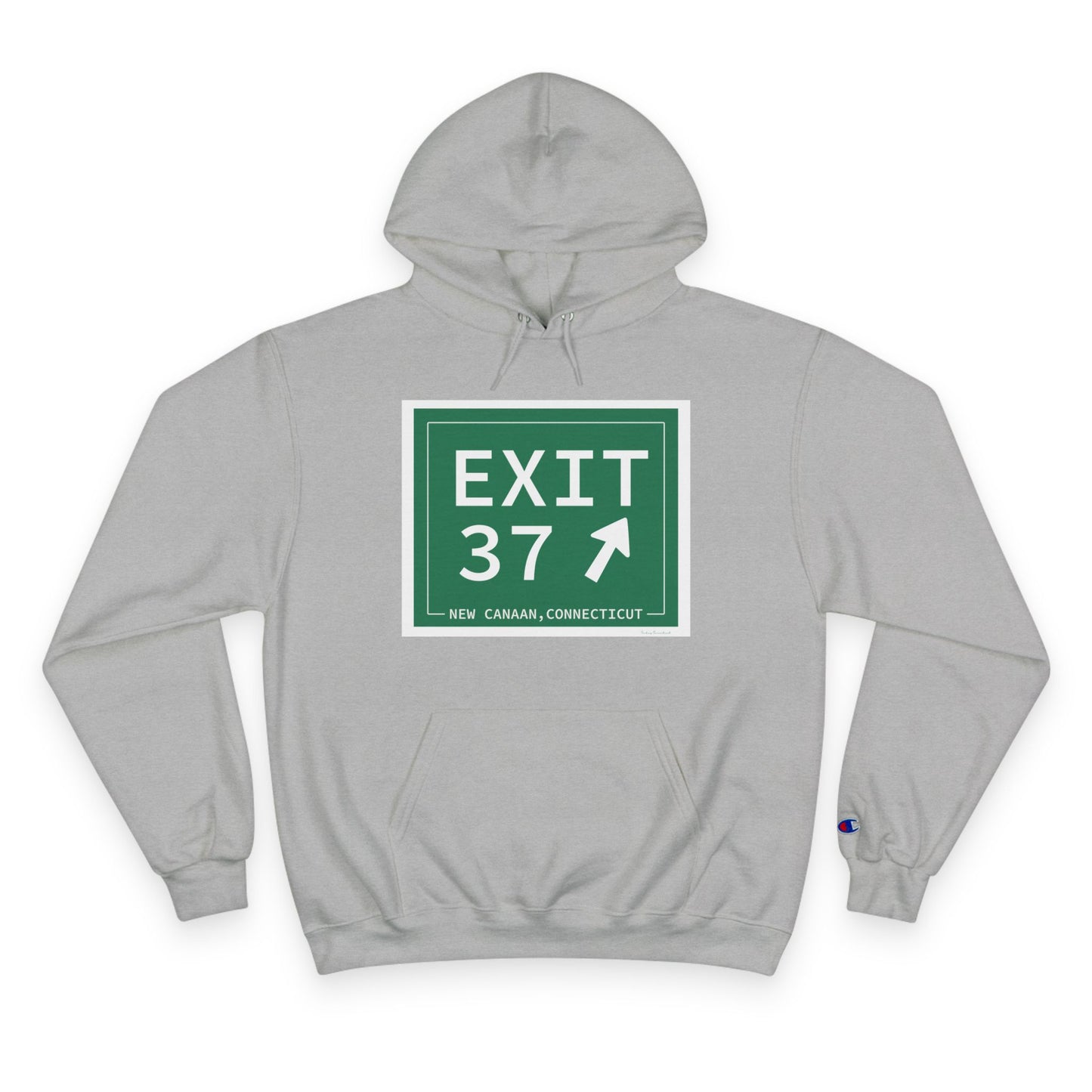 Vintage Exit 37 Merritt Parkway Sign Champion Hoodie