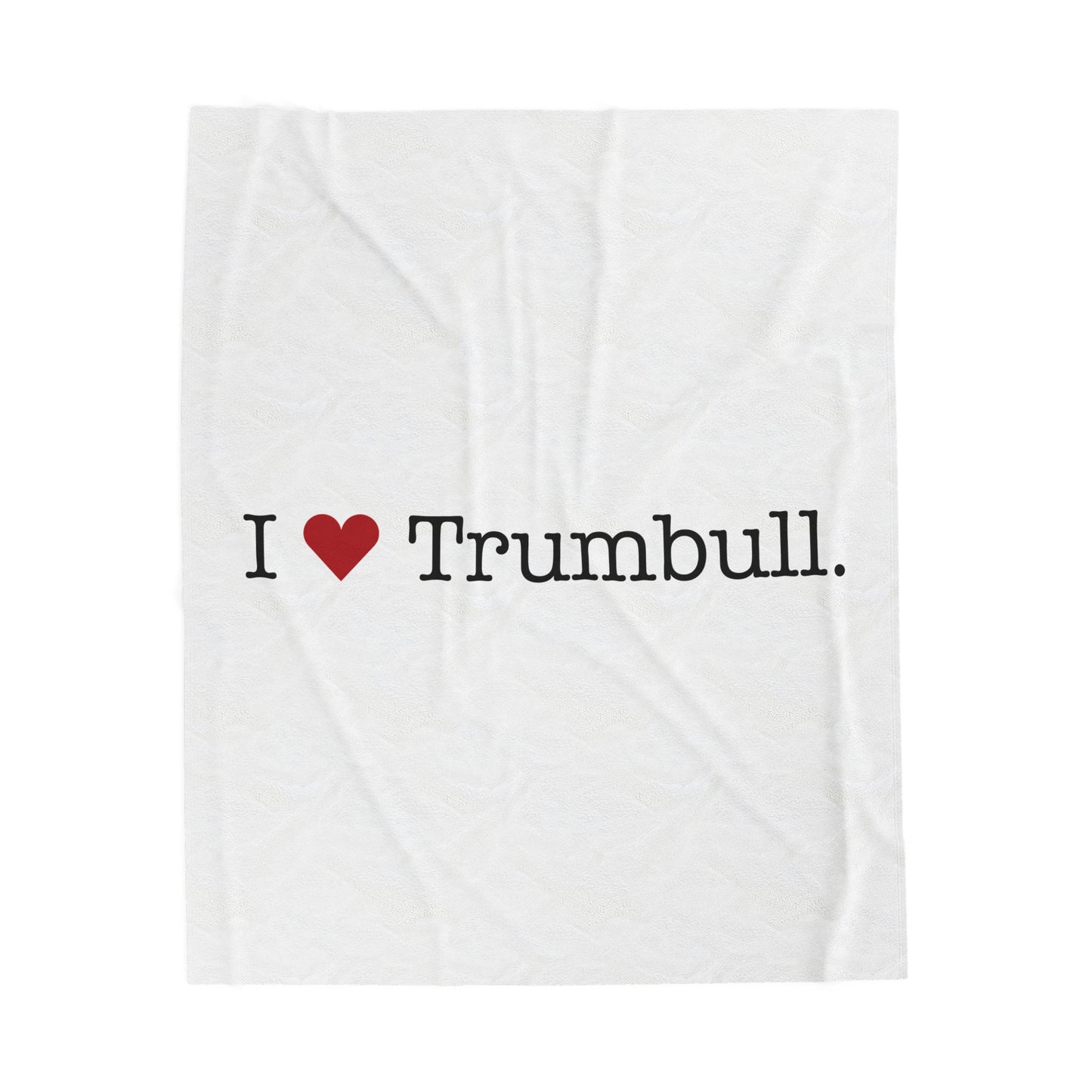 I Heart Trumbull. Velveteen Plush Blanket