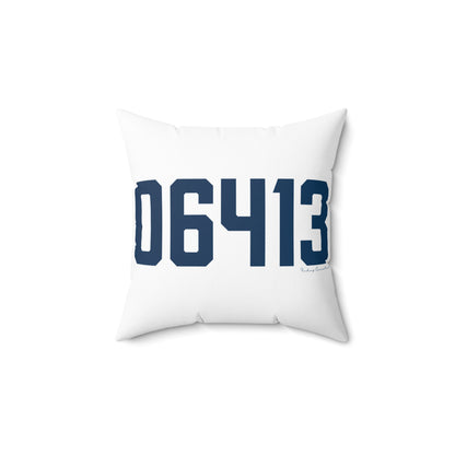 06413 Clinton Connecticut Zip Code Spun Polyester Square Pillow
