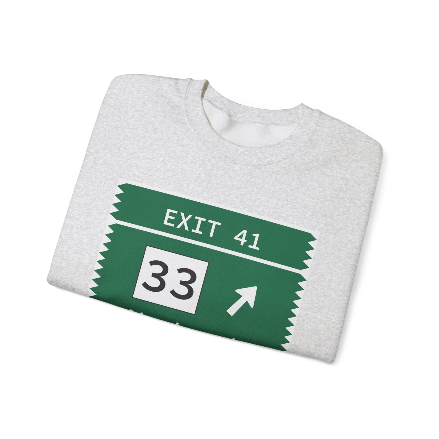 Vintage Merritt Parkway Exit 41 Sign Unisex Heavy Blend™ Crewneck Sweatshirt