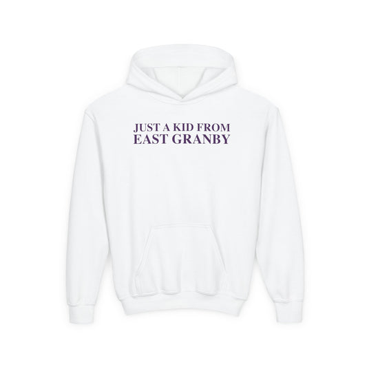 Just a kid from East Granby Youth Heavy Blend Hooded Sweatshirt