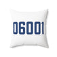 06001 Avon Connecticut Zip Code Polyester Square Pillow