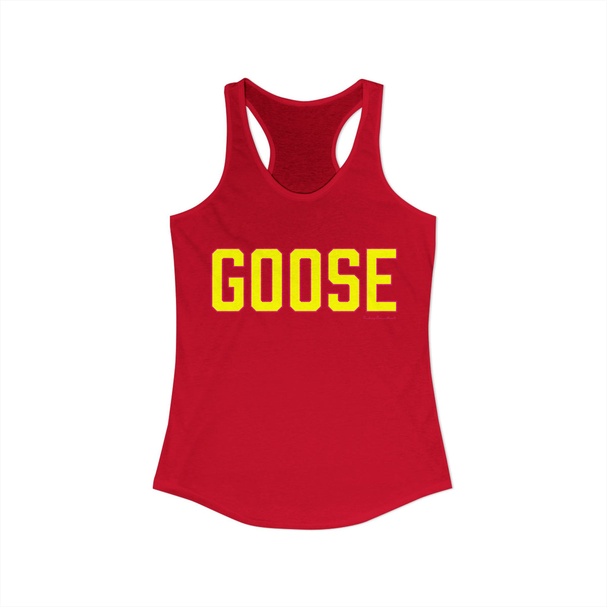 Goose Zip Code - Yellow & Pink Women's Ideal Racerback Tank Top