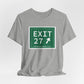 Vintage Exit 27 Merritt Parkway Sign Unisex Jersey Short Sleeve T-Shirt