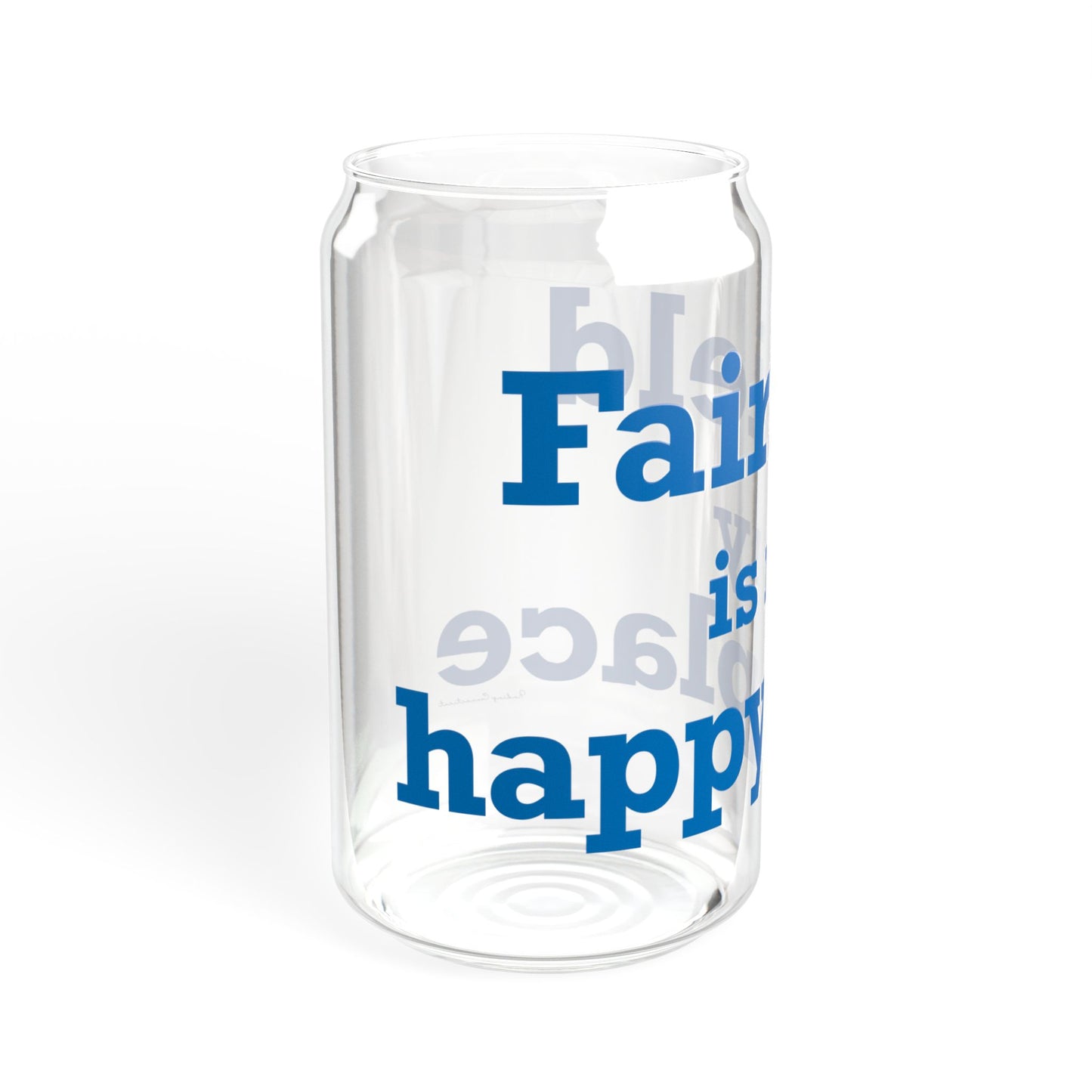 Fairfield Is My Happy Place Sipper Glass, 16oz