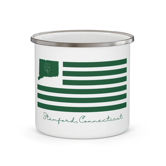 Stamford Connecticut St Patrick’s Day Flag Enamel Camping Mug