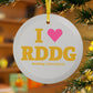 I Heart RDDG Glass Ornaments