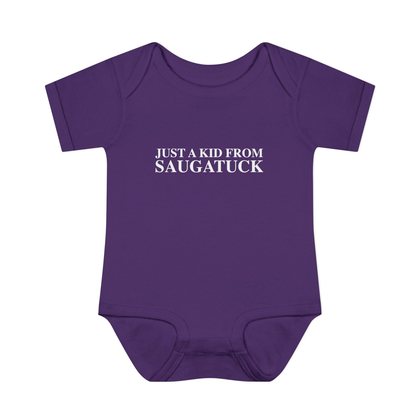 Just a kid from Saugatuck Infant Baby Rib Bodysuit