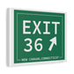 Vintage Exit 36 Merritt Parkway Sign Matte Canvas, Stretched, 1.25"