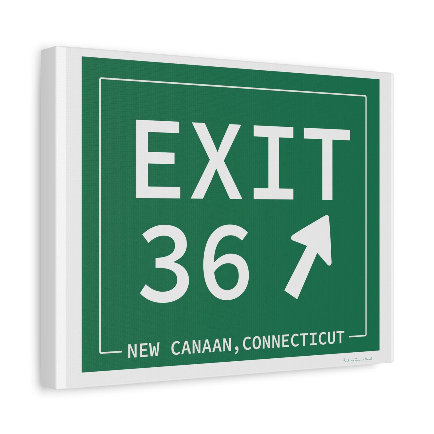 Vintage Exit 36 Merritt Parkway Sign Matte Canvas, Stretched, 1.25"