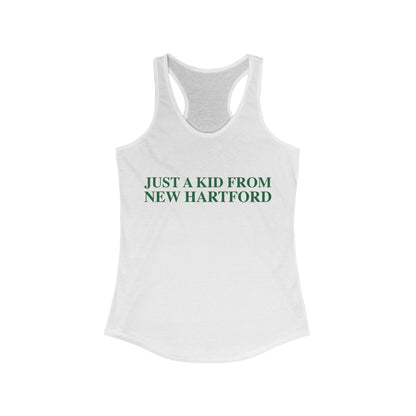 Just a kid from New Hartford Women's Ideal Racerback Tank Top