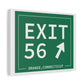Vintage Exit 56 WCP Sign Matte Canvas, Stretched, 1.25"