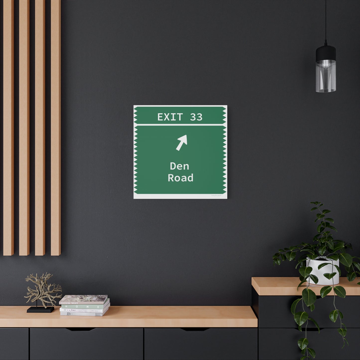 Vintage Merritt Parkway Exit 33 Sign Matte Canvas, Stretched, 1.25"