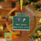 Vintage WCP Exit 67S Sign Glass Ornaments