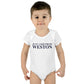 Just a kid from Weston Infant Baby Rib Bodysuit