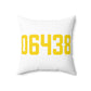 06438 Haddam Connecticut Zip Code Spun Polyester Square Pillow