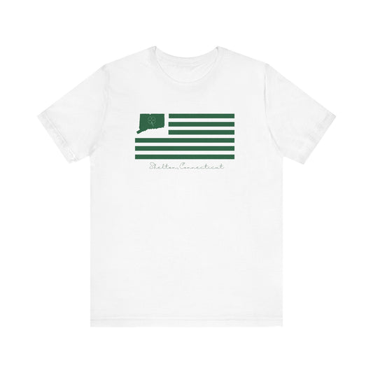 Shelton Connecticut St Patrick’s Day Flag Unisex Jersey Short Sleeve T-Shirt