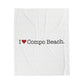 I Heart Compo Beach. Velveteen Plush Blanket