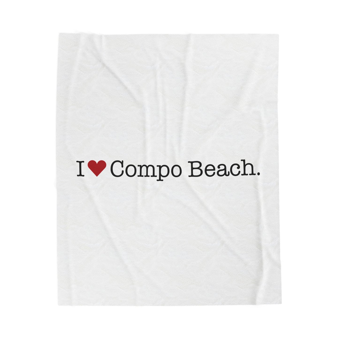 I Heart Compo Beach. Velveteen Plush Blanket