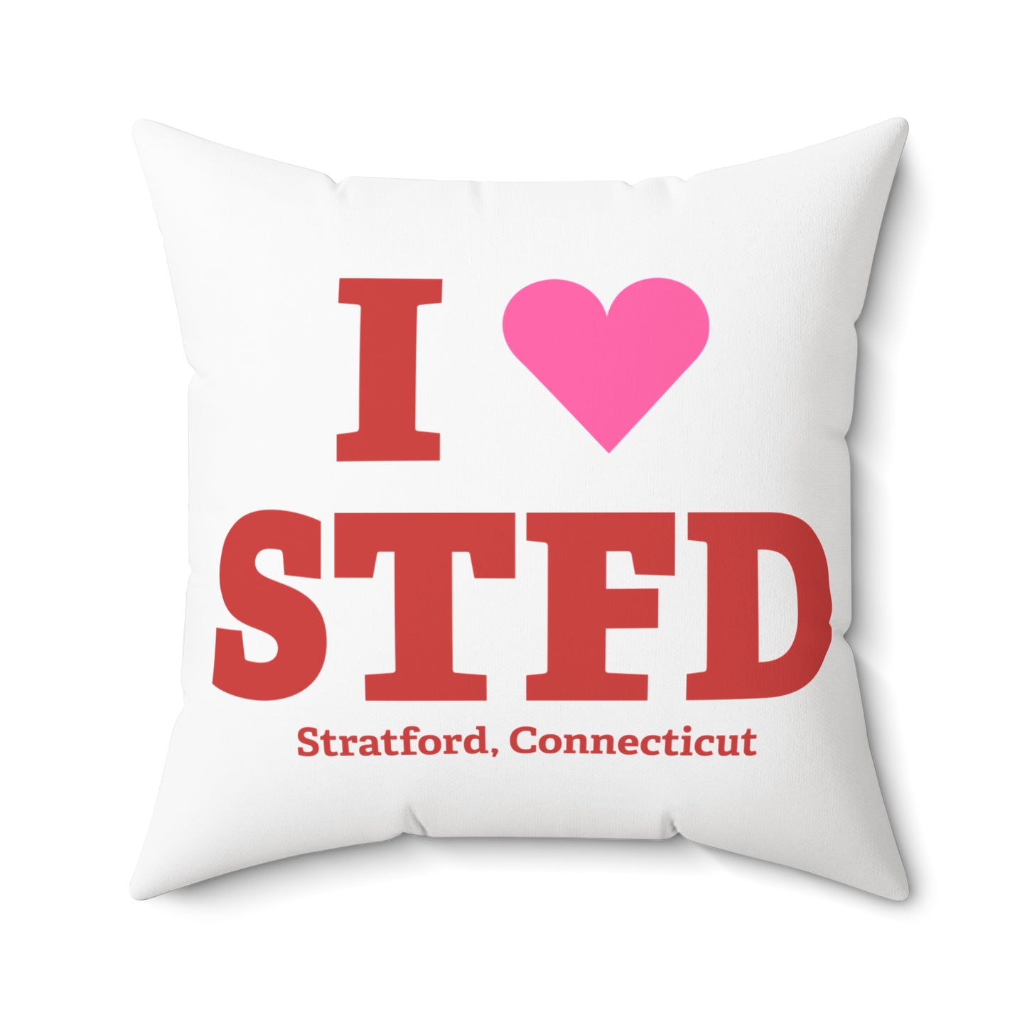 I Heart STFD Spun Polyester Square Pillow