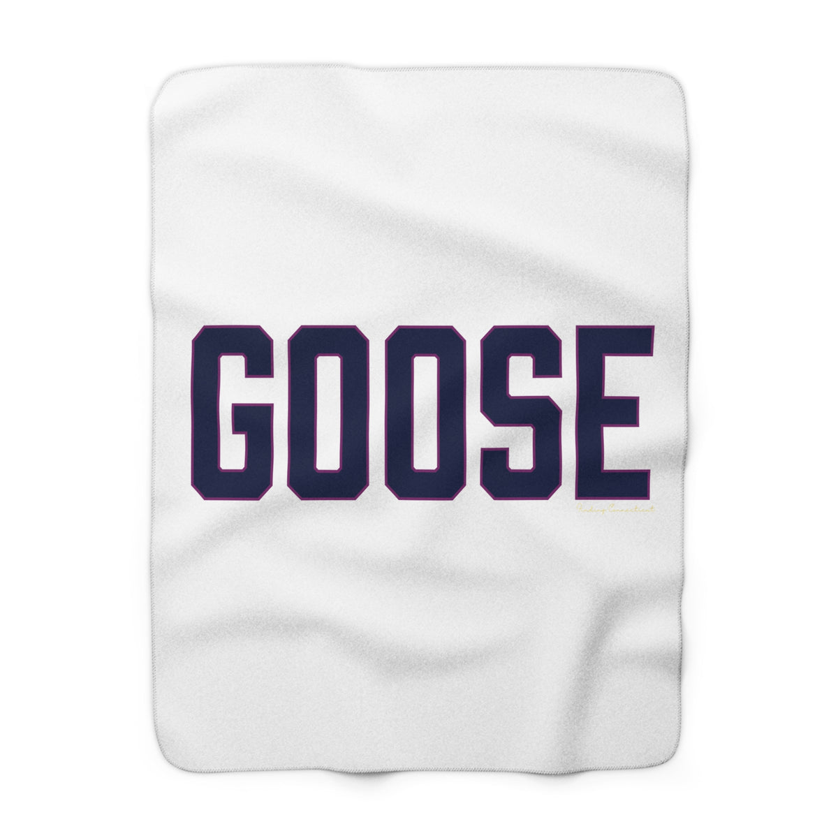 Goose Zip Code Blue & Purple Sherpa Fleece Blanket