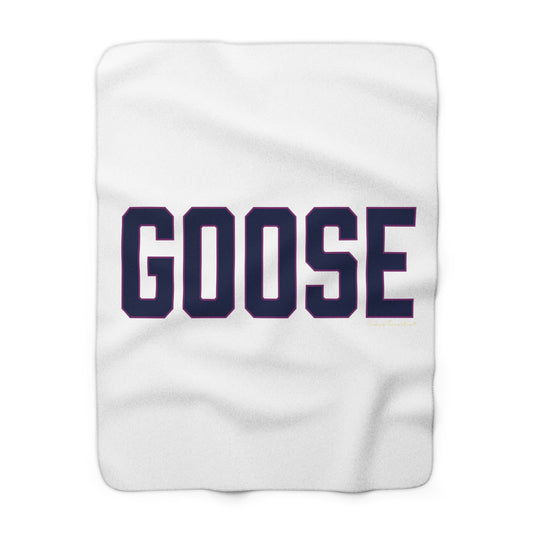 Goose Zip Code Blue & Purple Sherpa Fleece Blanket