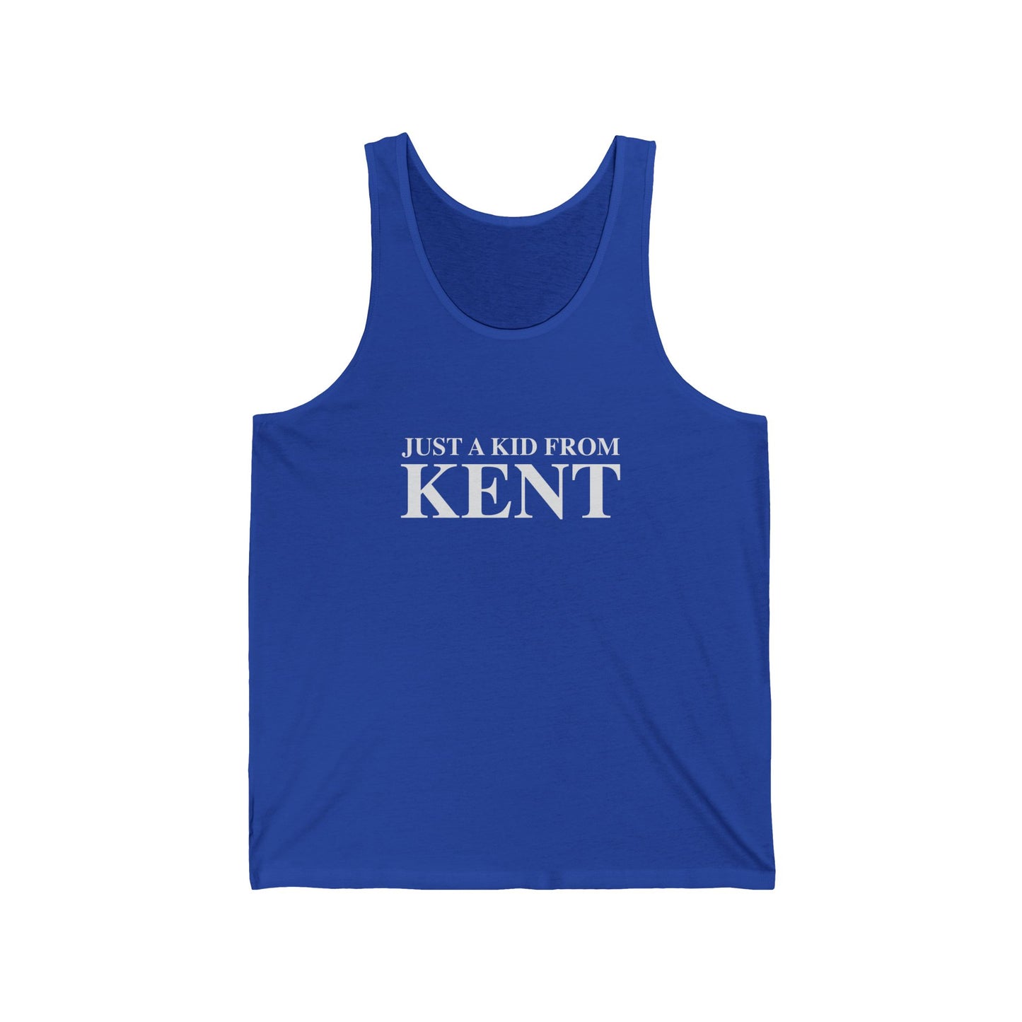 Just a kid from Kent Unisex Jersey Tank Top