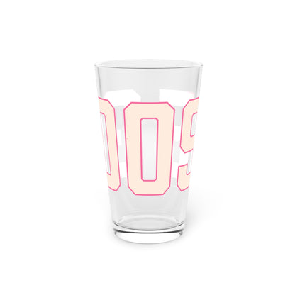 Goose Zip Code Peach & Pink Pint Glass, 16oz