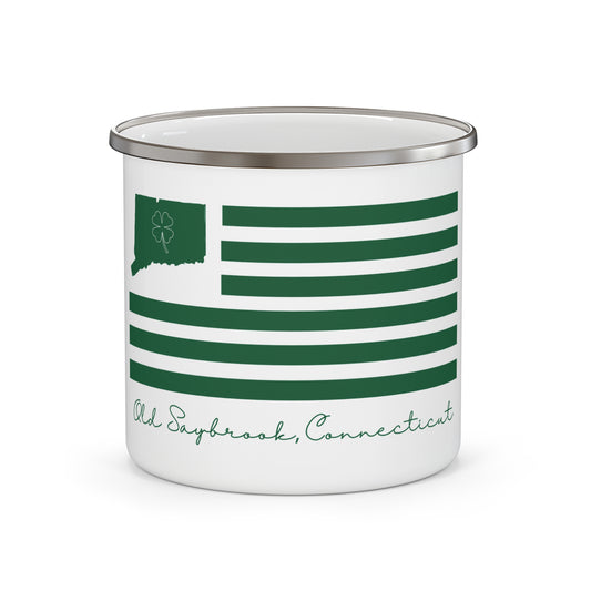 Old Saybrook St. Patrick’s Day Flag Enamel Camping Mug