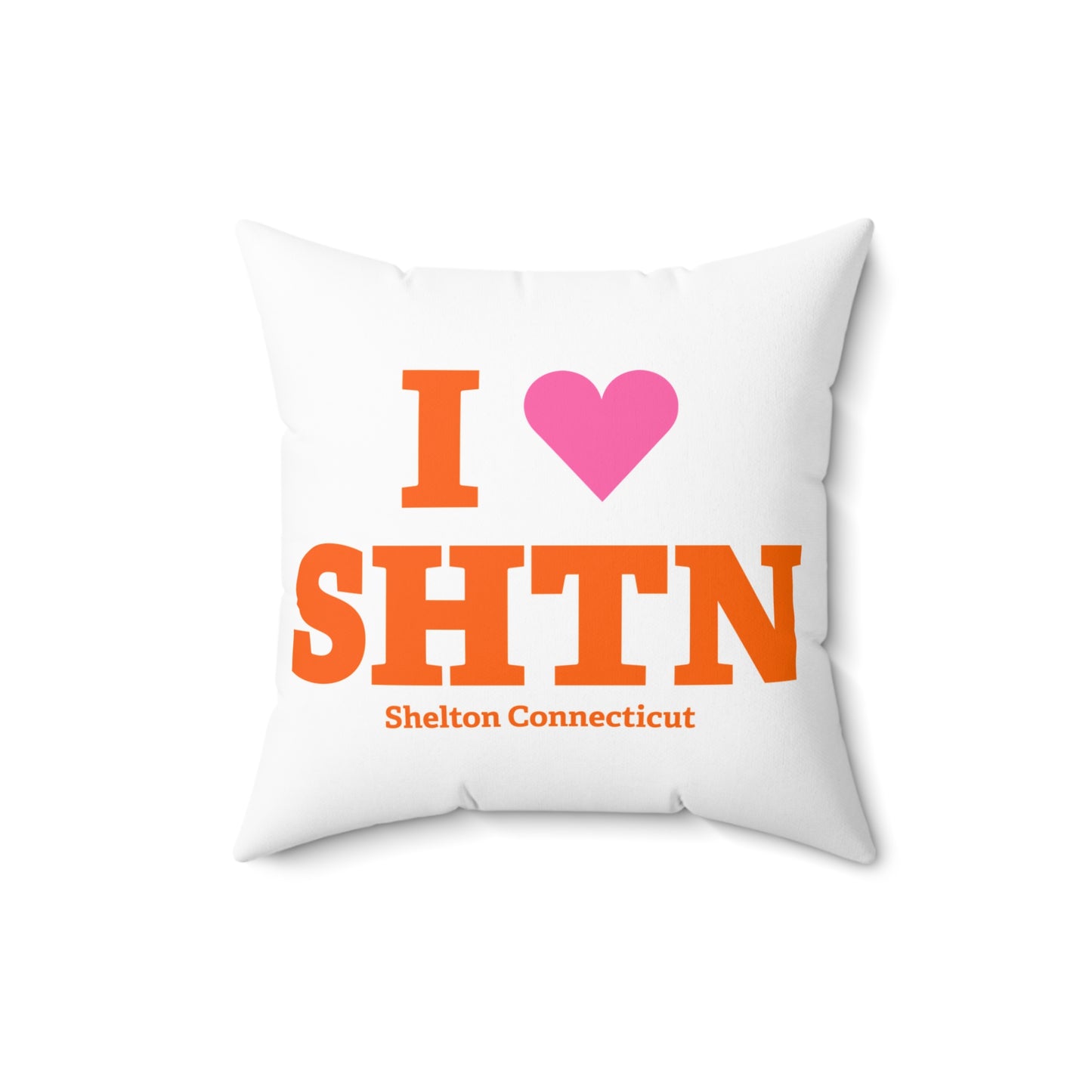 I Heart SHTN Spun Polyester Square Pillow