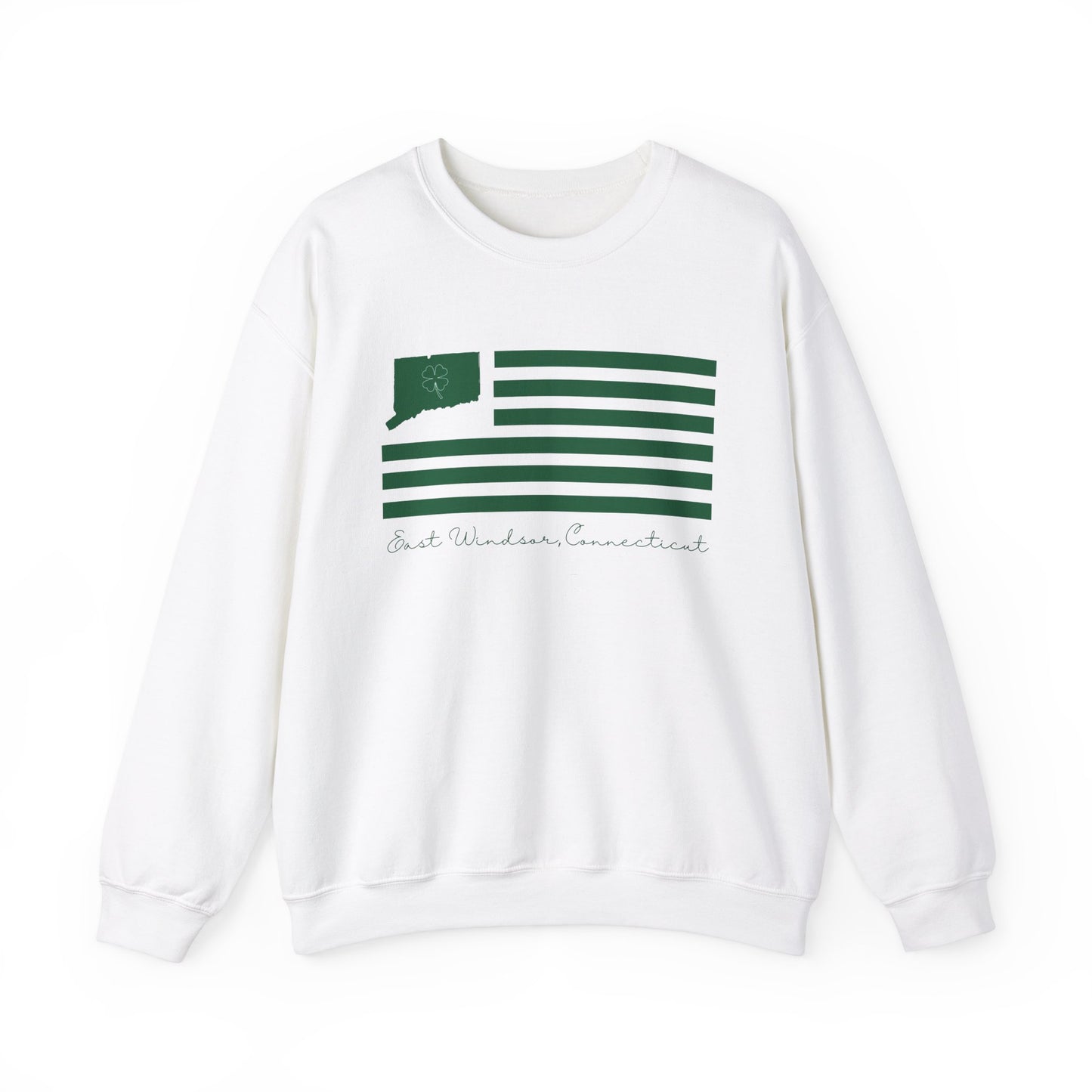 East Windsor Connecticut St. Patrick’s Day Flag Unisex Heavy Blend™ Crewneck Sweatshirt